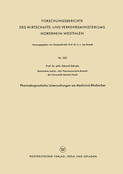 Produktbild: Pharmakognostische Untersuchungen am Medizinal-Rhabarber