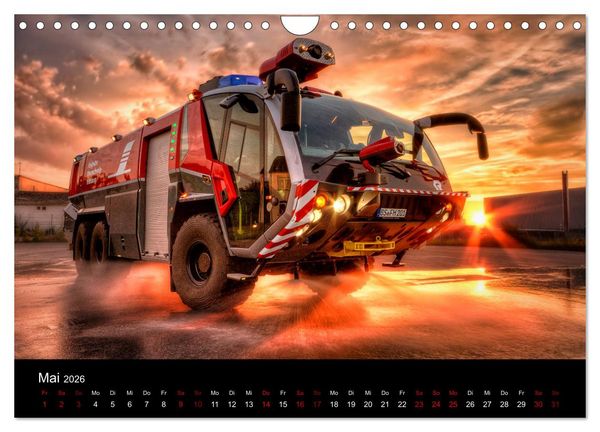 Produktbild: Berufsfeuerwehr Braunschweig (Wandkalender 2026 DIN A4 quer), CALVENDO Monatskalender