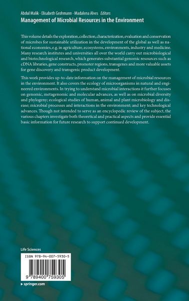 Produktbild: Management of Microbial Resources in the Environment