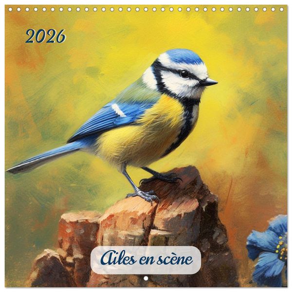 Produktbild: Ailes en sc&egrave;ne (Calendrier mural carr&eacute; 2026 30x30 cm) Calendrier double avec une page pour vos prises de notes
