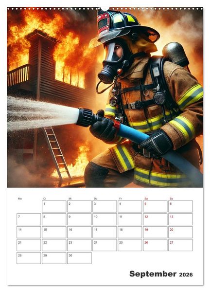 Produktbild: Heldentum im Einsatz - Ein Jahr mit den Lebensrettern (Wandkalender 2026 DIN A2 hoch), CALVENDO Monatskalender
