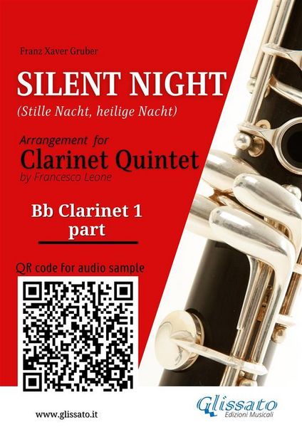 Produktbild: Bb Clarinet 1 part of "Silent Night" for Clarinet Quintet/Ensemble