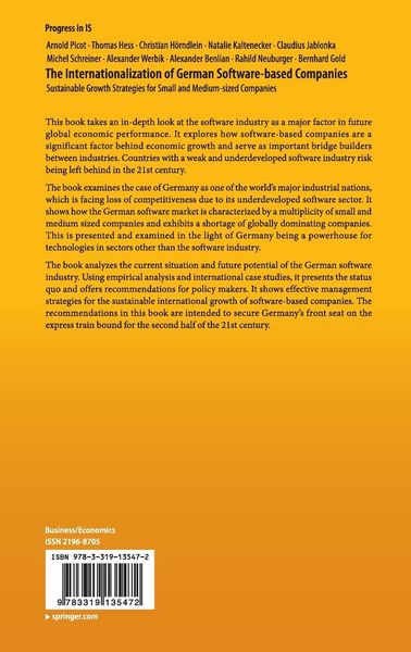 Produktbild: The Internationalization of German Software-based Companies