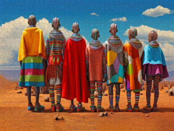 Produktbild: CALVENDO Puzzle Surrealismus trifft Massai-Kultur | 2000 Teile Lege-Gr&ouml;&szlig;e 90x67cm Foto-Puzzle f&uuml;r gl&uuml;ckliche Stunden