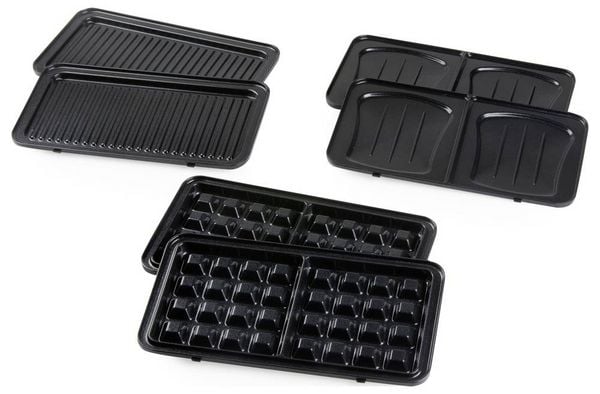 Produktbild: DOMO SANDWICH-WAFFEL-GRILL 3-IN-1 INKY BLACK Sandwichmaker Schwarz