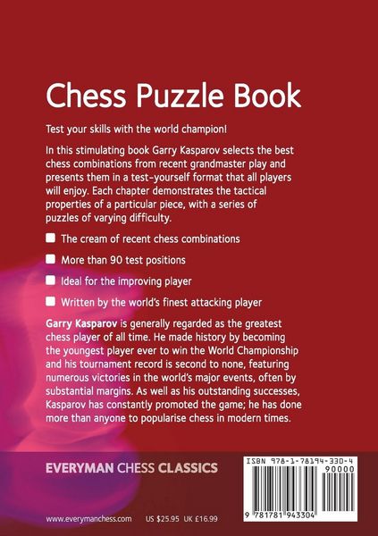 Produktbild: Garry Kasparov Chess Puzzle Book