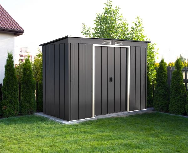 Produktbild: Metall Ger&auml;tehaus 263x113 Gartenhaus Schiebet&uuml;r