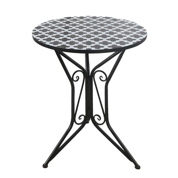 HTI-Living Gartentisch Metall Black and White Gartentisch Metall Black and White