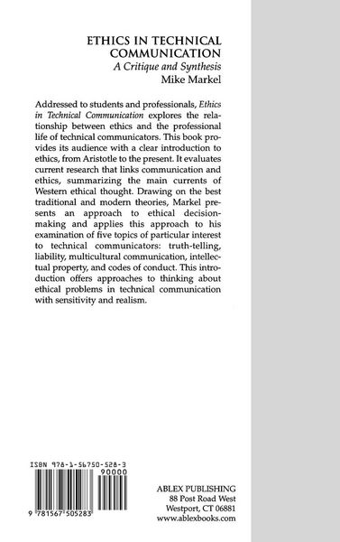 Produktbild: Ethics in Technical Communication