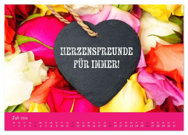 Produktbild: Momente im Jahr, die verbinden - Wunschkalender mit herzlichen Gr&uuml;&szlig;en (Wandkalender 2026 DIN A4 quer), CALVENDO Monatskalender