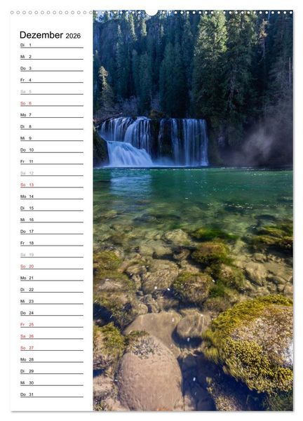 Produktbild: Faszination Wasserfall (Wandkalender 2026 DIN A2 hoch), CALVENDO Monatskalender