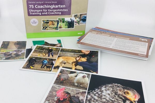 Produktbild: 75 Coachingkarten &Uuml;bungen f&uuml;r tiergest&uuml;tztes Training und Coaching