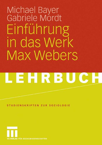 Produktbild: Einf&uuml;hrung in das Werk Max Webers