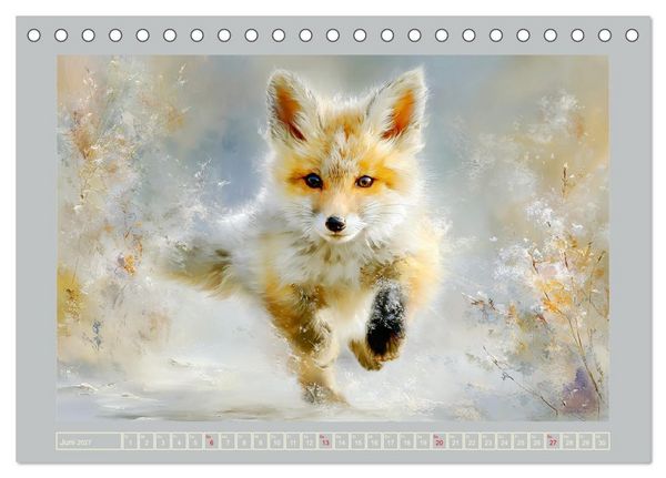 Produktbild: F&uuml;chse. Flauschiges Leuchten im Wald (Tischkalender 2027 DIN A5 quer), CALVENDO Monatskalender