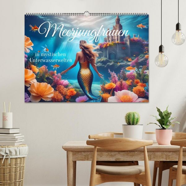 Produktbild: Meerjungfrauen in mystischen Unterwasserwelten (Wandkalender 2026 DIN A2 quer), CALVENDO Monatskalender