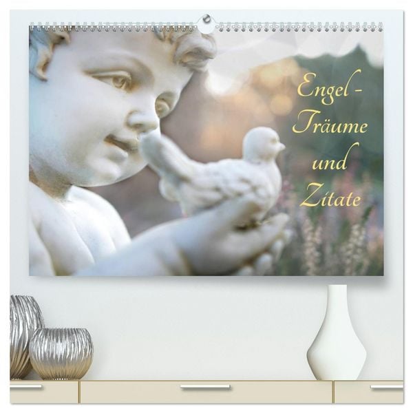 Produktbild: Engel - Tr&auml;ume und Zitate (hochwertiger Premium Wandkalender 2026 DIN A2 quer), Kunstdruck in Hochglanz