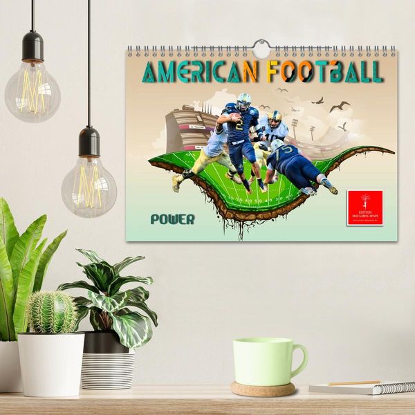 Produktbild: American Football - Power (Wandkalender 2026 DIN A4 quer), CALVENDO Monatskalender