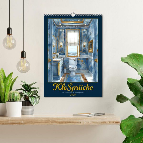 Produktbild: Klospr&uuml;che (Wandkalender 2026 DIN A3 hoch), CALVENDO Monatskalender