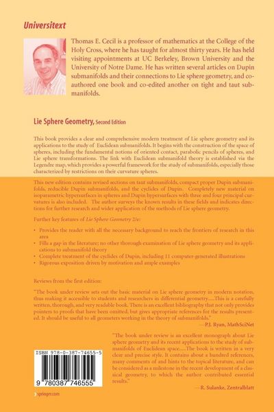 Produktbild: Lie Sphere Geometry