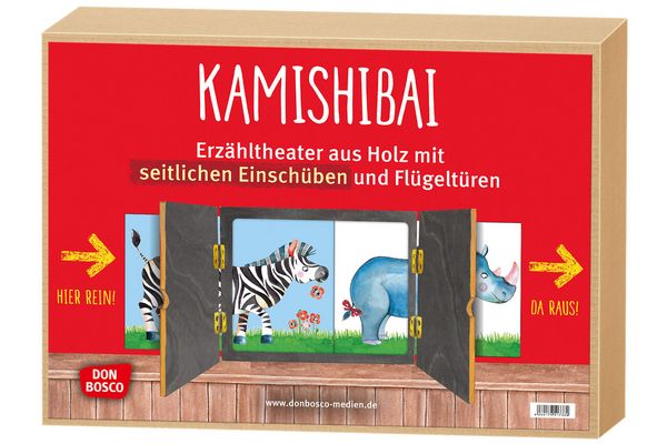 Produktbild: Kamishibai mit seitlichem Einschub und offener R&uuml;ckwand.&nbsp;Erz&auml;hltheater f&uuml;r Bildkarten&nbsp;in&nbsp;DIN A3.