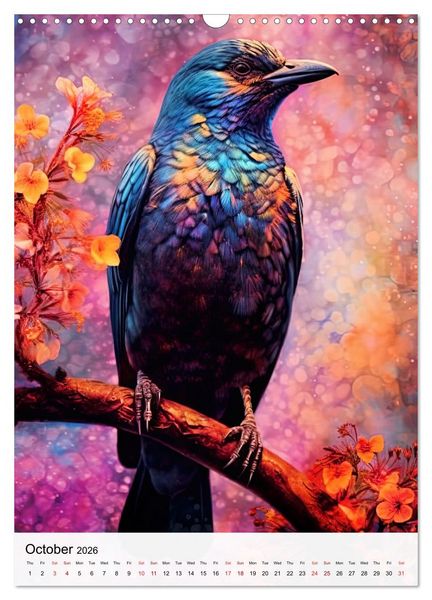 Produktbild: Birds in Living Color (Wall Calendar 2026 DIN A3 portrait), CALVENDO 12 Month Wall Calendar