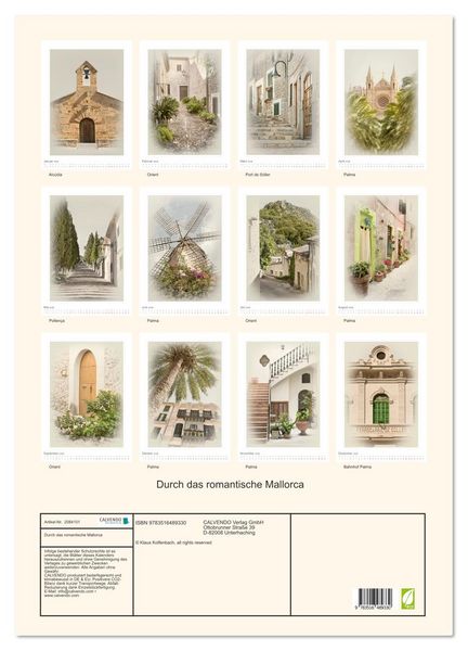 Produktbild: Durch das romantische Mallorca (Wandkalender 2026 DIN A2 hoch), CALVENDO Monatskalender