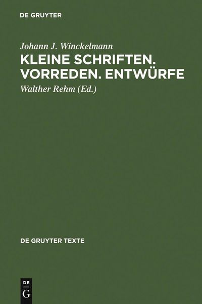Produktbild: Kleine Schriften &iquest; Vorreden &iquest; Entw&uuml;rfe