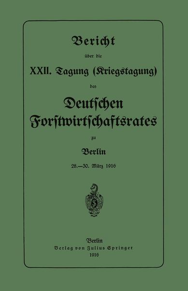 Produktbild: Bericht &uuml;ber die XXII. Tagung (Kriegstagung)
