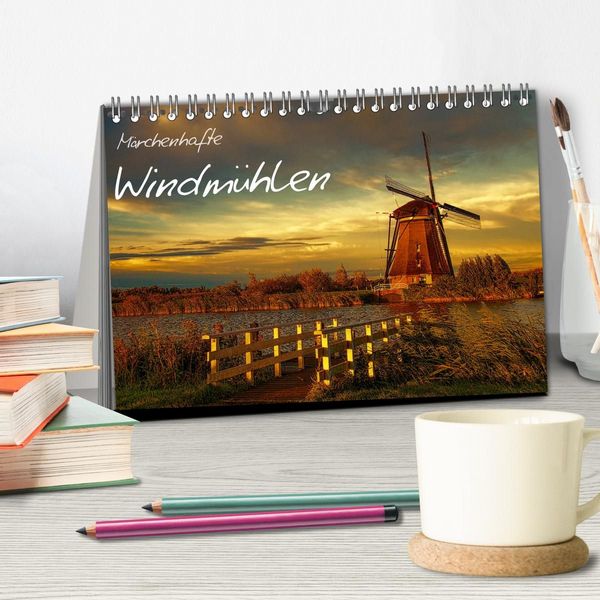 Produktbild: M&auml;rchenhafte Windm&uuml;hlen (Tischkalender 2027 DIN A5 quer), CALVENDO Monatskalender