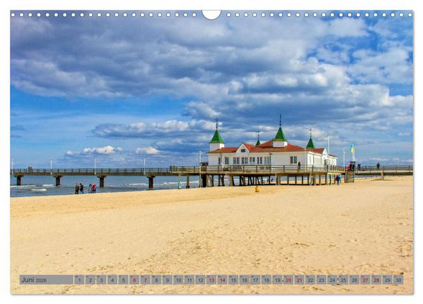 Produktbild: Das Kaiserbad Ahlbeck &ndash; Augenblicke eines Apriltages von der Ostseeinsel Usedom (Wandkalender 2026 DIN A3 quer), CALVENDO Monatskalender