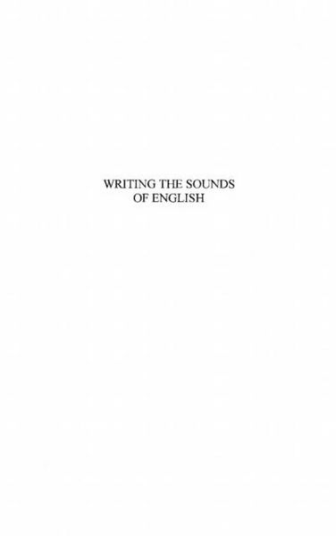 Produktbild: Writing the sounds of english