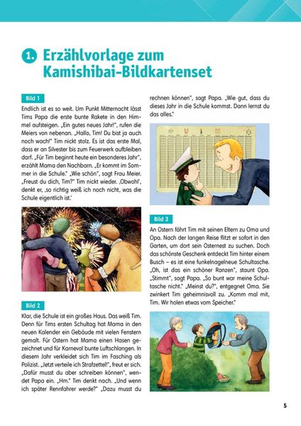 Produktbild: Grundschule Anfangsunterricht. Unterrichtsmaterial zum Kamishibai-Bildkartenset: Die Schule ist ein gro&szlig;es Haus