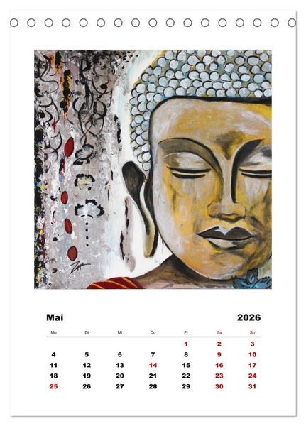 Produktbild: Buddha Relax (Tischkalender 2026 DIN A5 hoch), CALVENDO Monatskalender