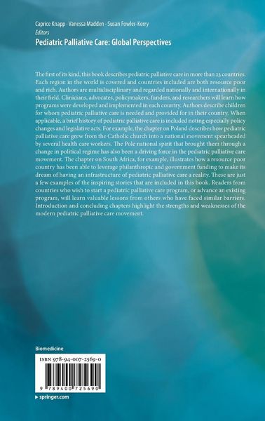 Produktbild: Pediatric Palliative Care: Global Perspectives