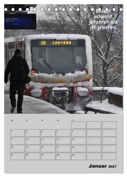 Produktbild: Berliner Stra&szlig;enfoto Kalender 2027 (Tischkalender 2027 DIN A5 hoch), CALVENDO Monatskalender