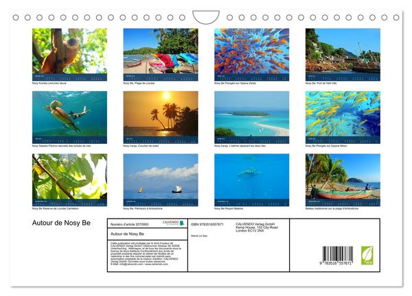 Produktbild: Autour de Nosy Be (Calendrier mural 2026 DIN A4 vertical), CALVENDO calendrier mensuel