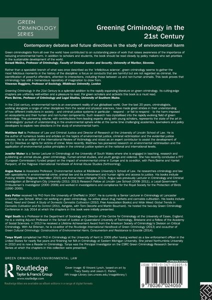 Produktbild: Greening Criminology in the 21st Century