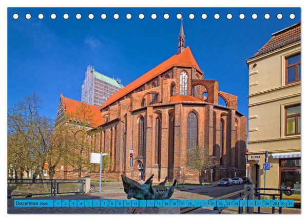 Produktbild: Hansestadt Wismar - Sehnsuchtsort (Tischkalender 2026 DIN A5 quer), CALVENDO Monatskalender