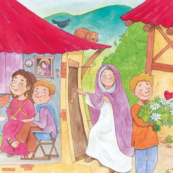 Produktbild: Die heilige Barbara und der Kirschblütenzweig. Mini-Bilderbuch.