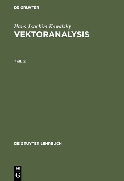 Produktbild: Vektoranalysis. Teil 2