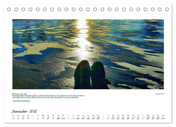Produktbild: Poesiefl&uuml;gels Abendspaziergang (Tischkalender 2026 DIN A5 quer), CALVENDO Monatskalender