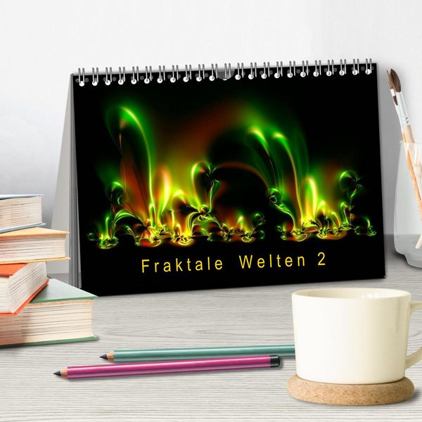 Produktbild: Fraktale Welten 2 (Tischkalender 2026 DIN A5 quer), CALVENDO Monatskalender