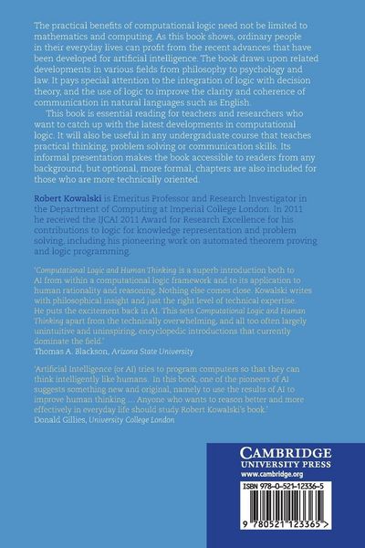 Produktbild: Computational Logic and Human Thinking