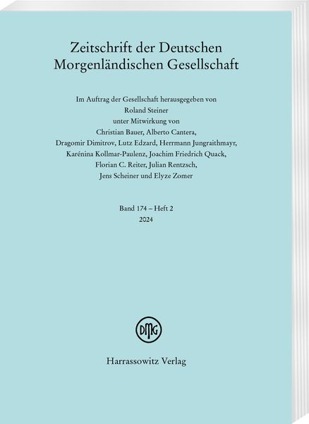 Produktbild: Zeitschrift der Deutschen Morgenl&auml;ndischen Gesellschaft 174 (2024) 2