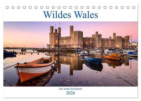 Wildes Wales (Tischkalender 2026 DIN A5 quer), CALVENDO Monatskalender