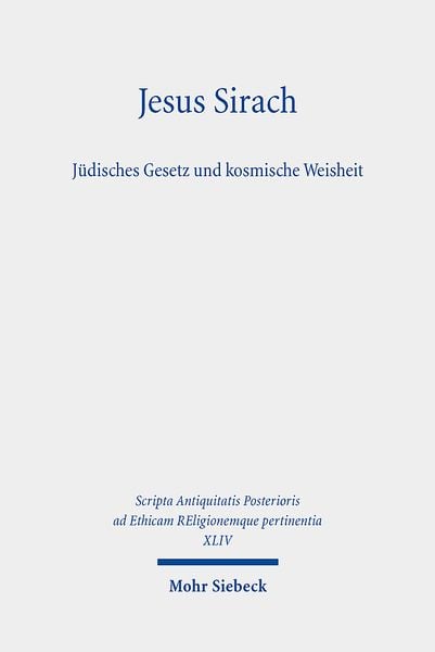 Produktbild: Jesus Sirach, J&uuml;disches Gesetz und kosmische Weisheit