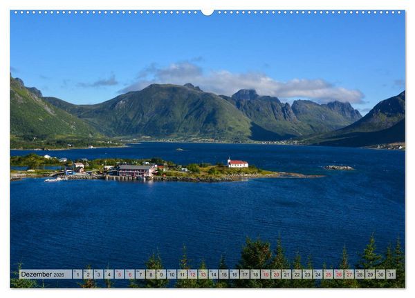 Produktbild: Lofoten - Die spektakul&auml;re Inselgruppe in Norwegen (hochwertiger Premium Wandkalender 2026 DIN A2 quer), Kunstdruck in Hochglanz