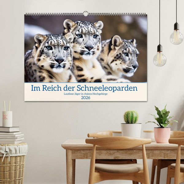Produktbild: Im Reich der Schneeleoparden (Wandkalender 2026 DIN A2 quer), CALVENDO Monatskalender