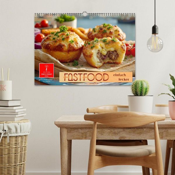 Produktbild: Fastfood einfach lecker (Wandkalender 2026 DIN A3 quer), CALVENDO Monatskalender