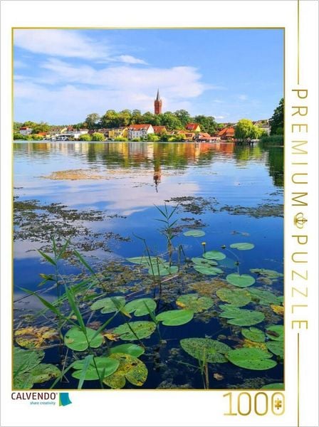 CALVENDO Puzzle Stadtkirche in Feldberger Seenlandschaft | 1000 Teile Lege-Größe 64 × 48 cm Foto-Puzzle für glückliche Stunden